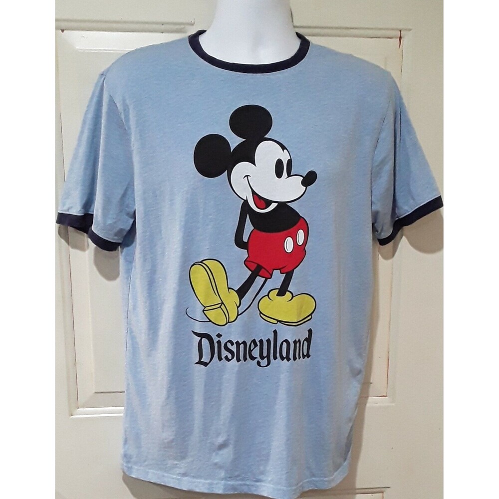 Mickey Mouse Disneyland Tshirt, Blue, Mens, Size Medium